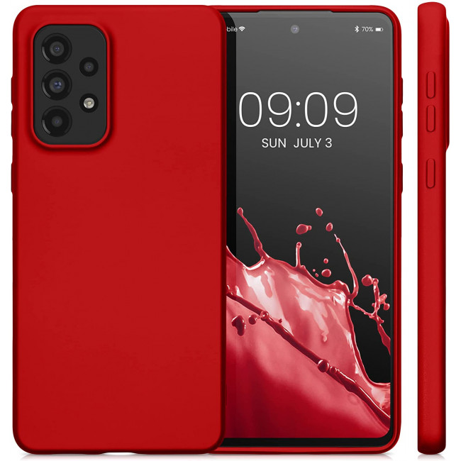 KW Samsung Galaxy A33 5G Θήκη Σιλικόνης TPU - Dark Red - 57957.36