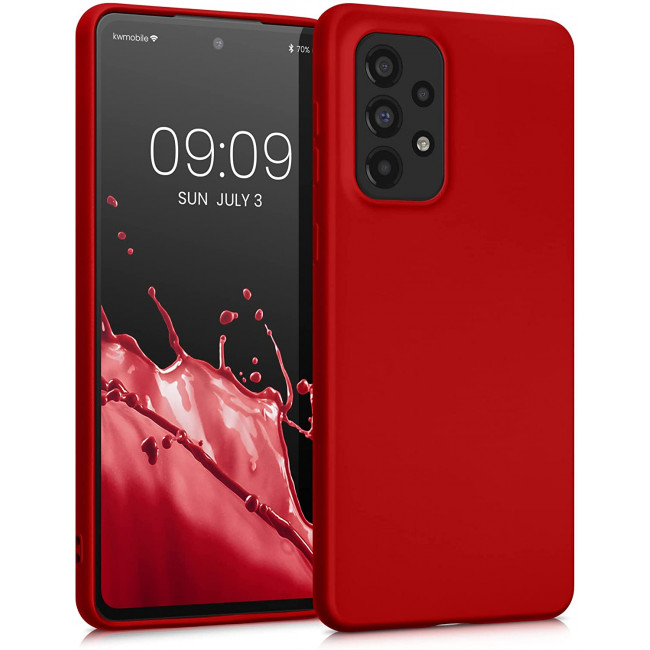 KW Samsung Galaxy A33 5G Θήκη Σιλικόνης TPU - Dark Red - 57957.36