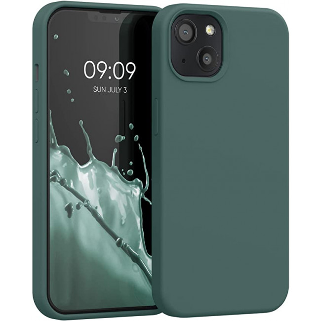 KW iPhone 13 Θήκη Σιλικόνης Rubberized TPU - Blue Green - 55878.171