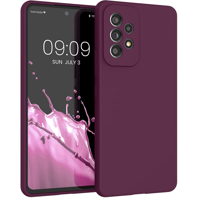 KW Samsung Galaxy A53 5G Θήκη Σιλικόνης Rubberized TPU - Bordeaux Violet - 57835.187