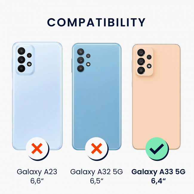 KW Samsung Galaxy A33 5G Θήκη Σιλικόνης Rubberized TPU - White Matte - 57833.48