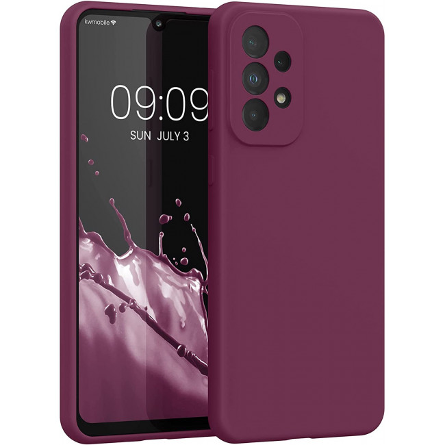 KW Samsung Galaxy A33 5G Θήκη Σιλικόνης Rubberized TPU - Bordeaux Violett - 57833.187