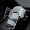 Baseus Easy Control Clamp Gravity Car Air Vent Mobile Holder - Universal Βάση Αυτοκινήτου Αεραγωγού - Silver - SUYK000112