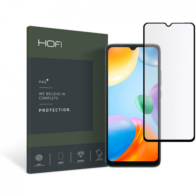 Hofi Xiaomi Redmi 10C Glass + 0.3mm 2.5D 9H Full Screen Tempered Glass Αντιχαρακτικό Γυαλί Οθόνης - Black