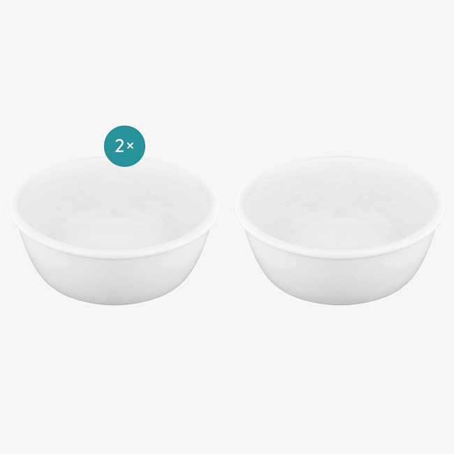 Navaris Cat Bowls - Σετ με 2 Ανταλλακτικά Κεραμικά Μπολ Φαγητού και Νερού - 300-350 ml - White - 57207.2