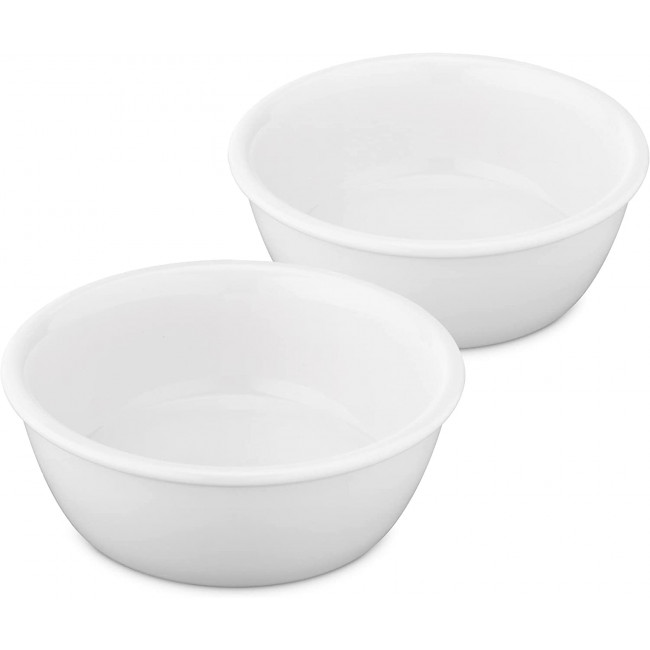 Navaris Cat Bowls - Σετ με 2 Ανταλλακτικά Κεραμικά Μπολ Φαγητού και Νερού - 300-350 ml - White - 57207.2