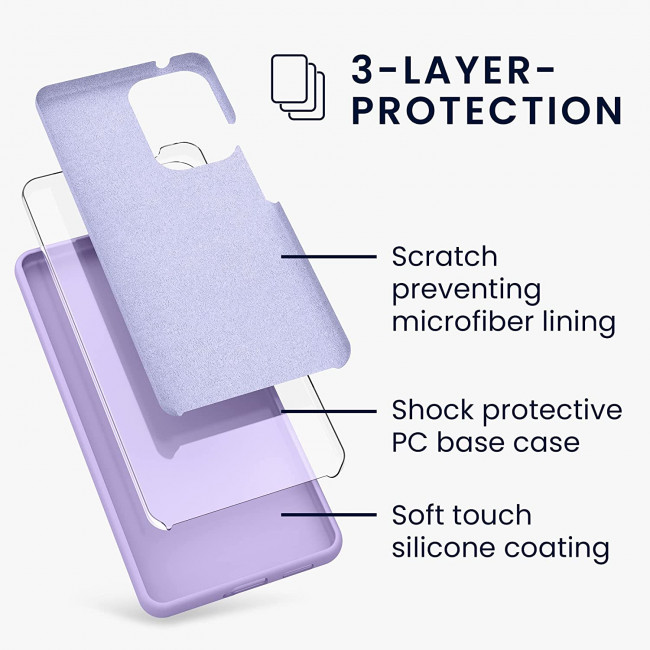 KW Samsung Galaxy A53 5G Θήκη Σιλικόνης Rubber TPU - Lavender - 57835.108