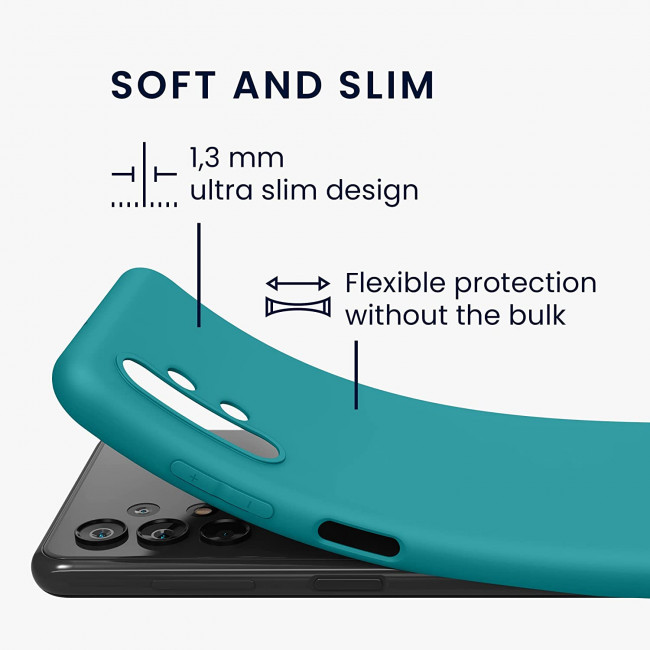 KW Samsung Galaxy A13 4G Θήκη Σιλικόνης TPU - Teal Matte - 57805.57