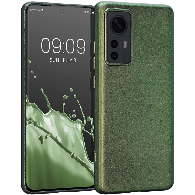 KW Xiaomi 12 / 12X Θήκη Σιλικόνης TPU - Metallic Forest Green - 56238.233