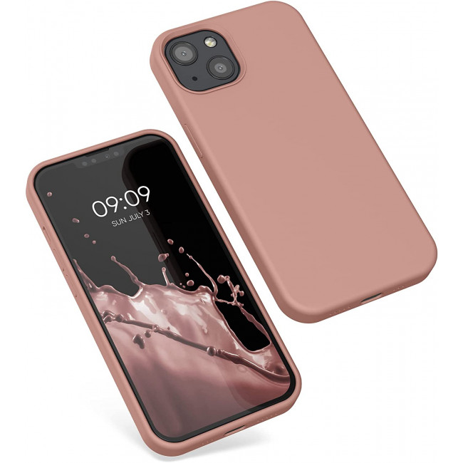 KW iPhone 13 Θήκη Σιλικόνης Rubberized TPU - Orange Clay - 55878.237