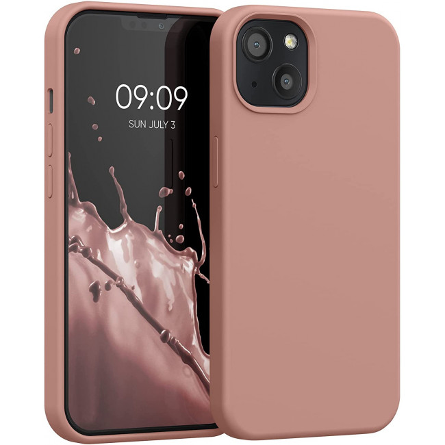 KW iPhone 13 Θήκη Σιλικόνης Rubberized TPU - Orange Clay - 55878.237