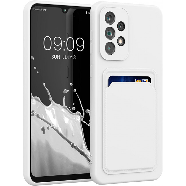 KW Samsung Galaxy A33 5G Θήκη Σιλικόνης TPU με Υποδοχή για Κάρτα - White - 58145.02