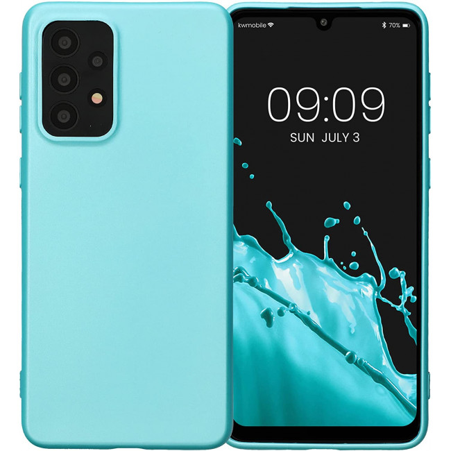 KW Samsung Galaxy A33 5G Θήκη Σιλικόνης TPU - Metallic Mint Green - 58022.231