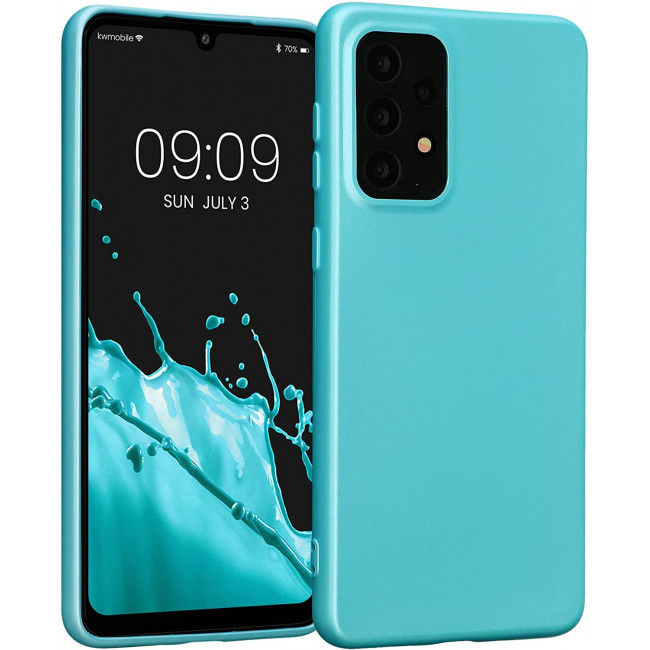 KW Samsung Galaxy A33 5G Θήκη Σιλικόνης TPU - Metallic Mint Green - 58022.231