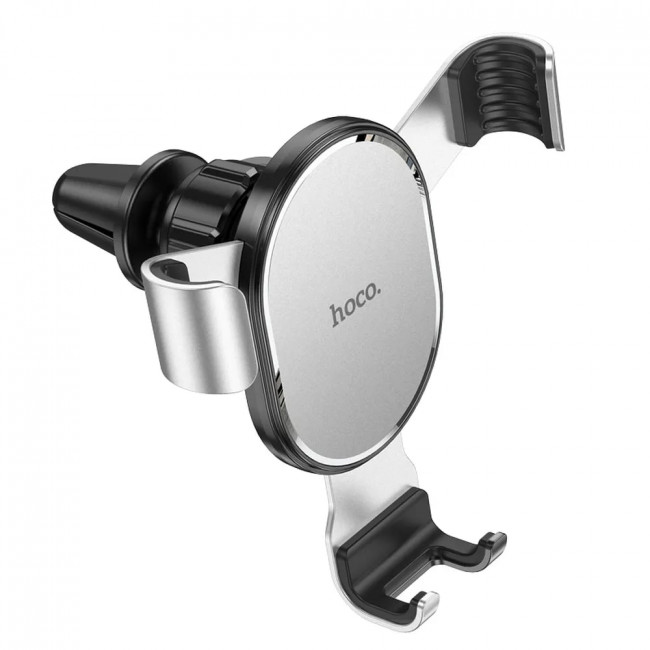 Hoco CA56 Plus Metal Armour Gravity Air Vent Mobile Holder - Universal Βάση Αυτοκινήτου Αεραγωγού - Silver