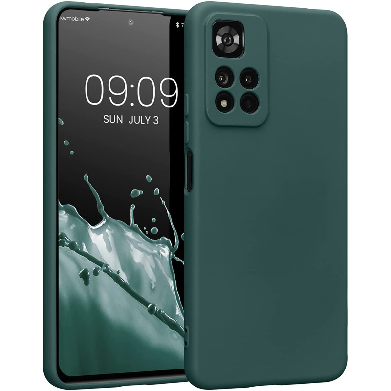 KW Xiaomi Redmi Note 11 Pro+ 5G Θήκη Σιλικόνης Rubberized TPU - Moss Green - 58097.169