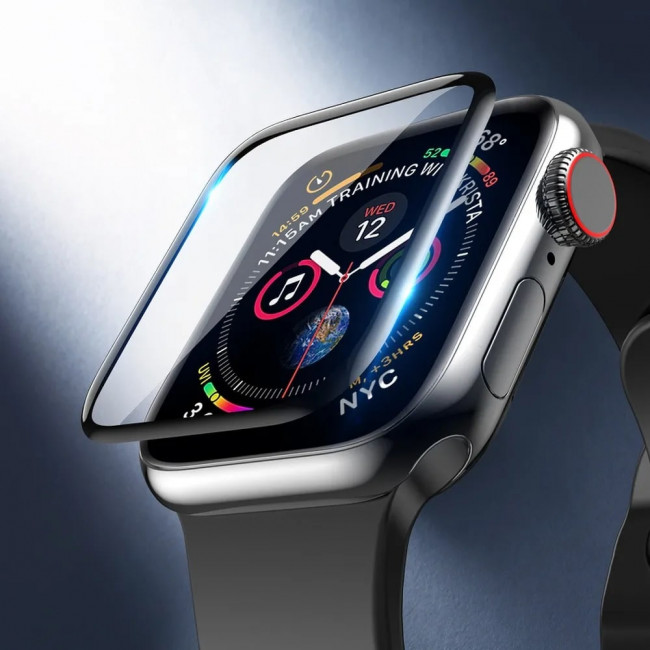 Hoco A30 Προστασία Οθόνης Apple Watch 7 / 8 / 9 - 45 mm - Hybrid Glass Full Screen Αντιχαρακτικό Γυαλί Οθόνης - Black