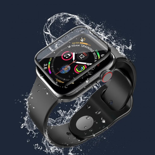 Hoco A30 Προστασία Οθόνης Apple Watch 7 / 8 / 9 - 45 mm - Hybrid Glass Full Screen Αντιχαρακτικό Γυαλί Οθόνης - Black