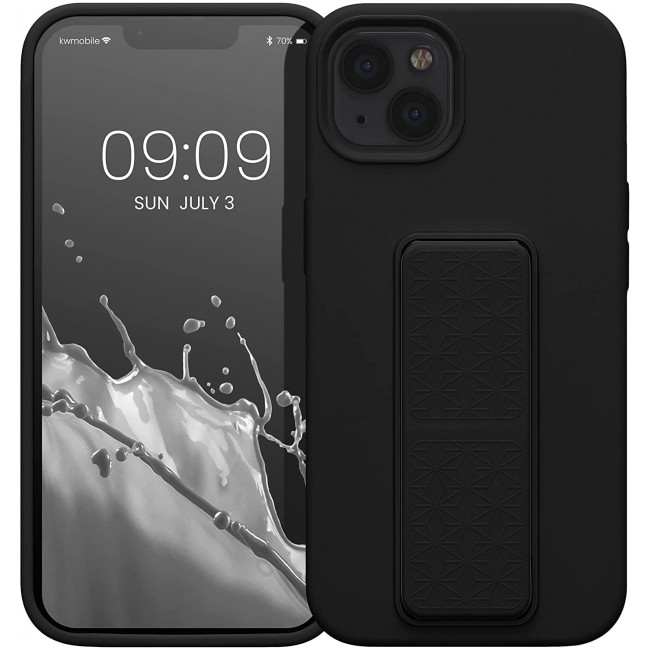 KW iPhone 13 Θήκη Σιλικόνης TPU με Finger Holder - Black - 58249.01