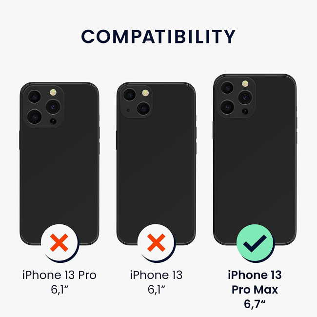 KW iPhone 13 Pro Max Θήκη Σιλικόνης TPU με Finger Holder - Black - 58278.01