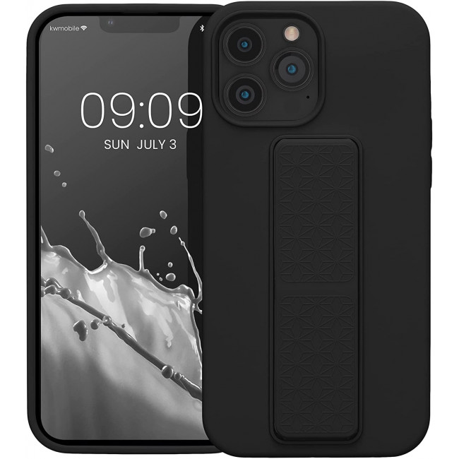 KW iPhone 13 Pro Max Θήκη Σιλικόνης TPU με Finger Holder - Black - 58278.01