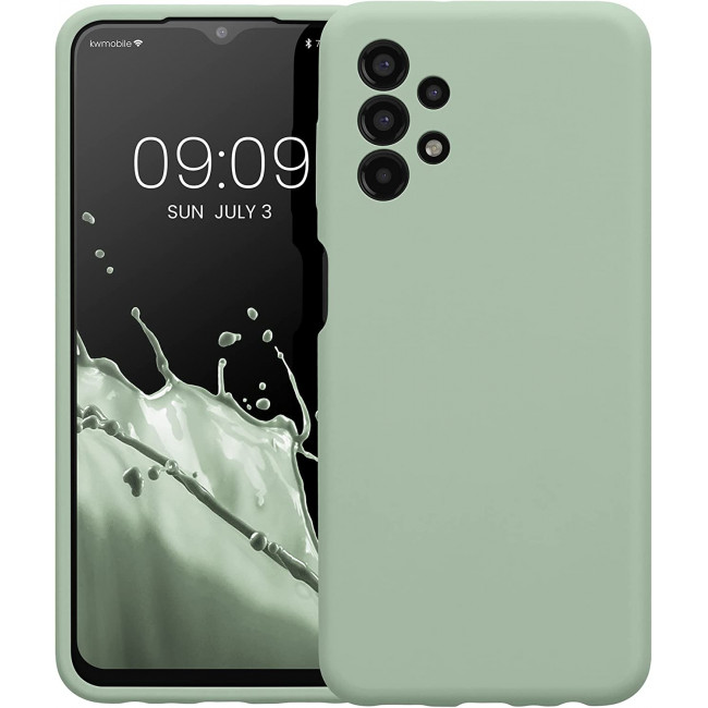 KW Samsung Galaxy A13 4G Θήκη Σιλικόνης Rubberized TPU - Grey Green - 57832.172