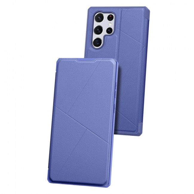 Dux Ducis Samsung Galaxy S22 Ultra Skin X Flip Stand Case Θήκη Βιβλίο - Blue