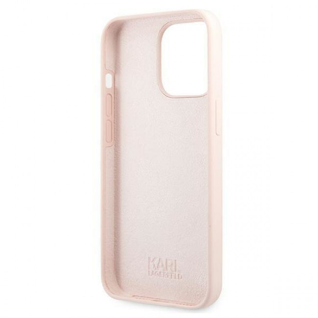 Karl Lagerfeld iPhone 13 Pro Silicone Karl and Choupette Θήκη Σιλικόνης - Light Pink - KLHCP13LSSKCI