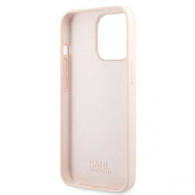 Karl Lagerfeld iPhone 13 Pro Max Silicone Karl and Choupette Θήκη Σιλικόνης με MagSafe - Light Pink - KLHMP13XSSKCI