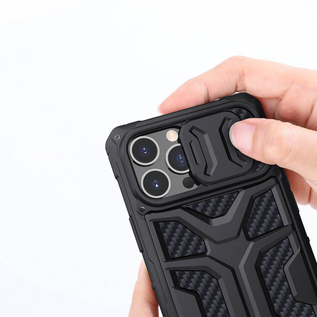 Nillkin iPhone 13 Pro Max Armored Case with Camera Cover Σκληρή Θήκη με Κάλυμμα για την Κάμερα - Black