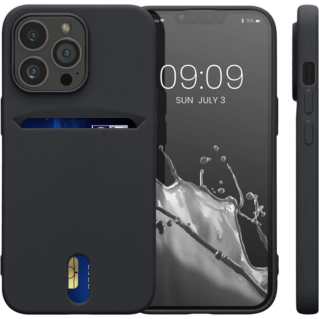 KW iPhone 13 Pro Θήκη Σιλικόνης TPU - Black - 57749.01