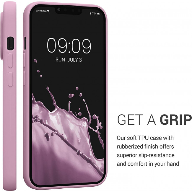 KW iPhone 13 Pro Θήκη Σιλικόνης TPU - Dusky Pink - 57749.10