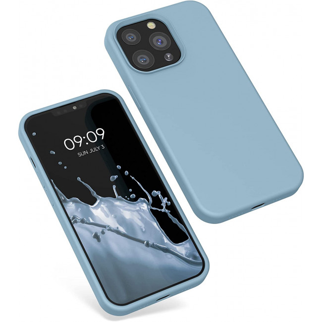 KW iPhone 13 Pro Θήκη Σιλικόνης Rubberized TPU - Stone Blue - 55880.206