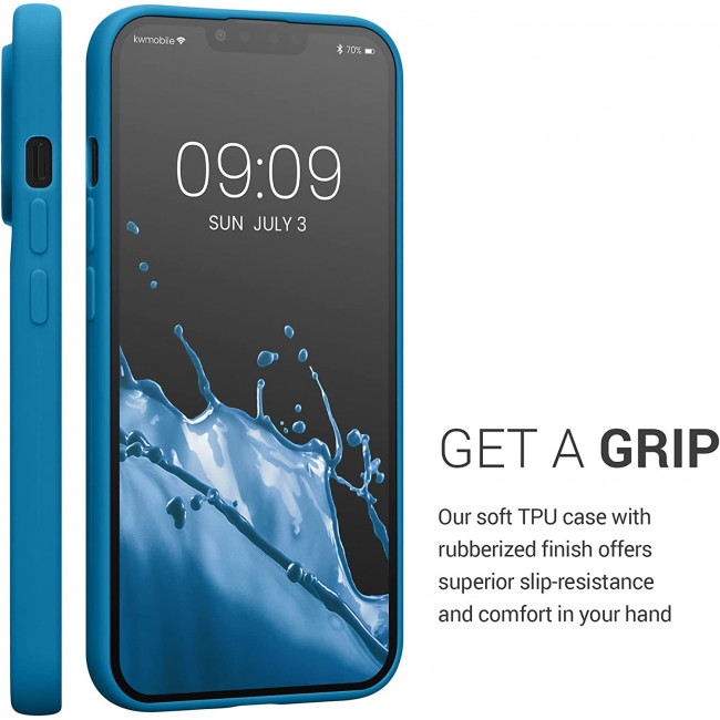 KW iPhone 13 Pro Θήκη Σιλικόνης TPU - Caribbean Blue - 57749.224