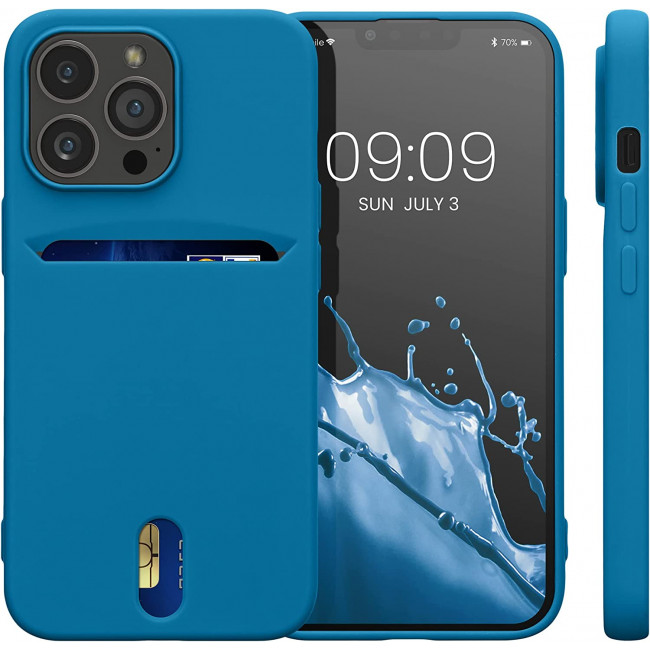 KW iPhone 13 Pro Θήκη Σιλικόνης TPU - Caribbean Blue - 57749.224