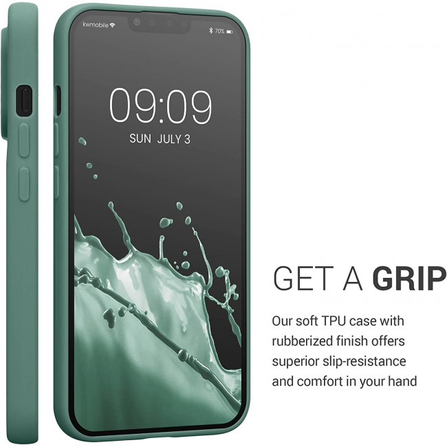 KW iPhone 13 Pro Θήκη Σιλικόνης TPU - Forest Green - 57749.166