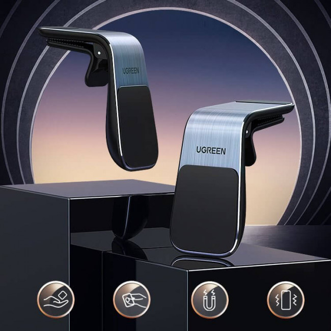 Ugreen Magnetic Car Phone Holder Μαγνητική Βάση Αυτοκινήτου Αεραγωγού - Silver - LP290