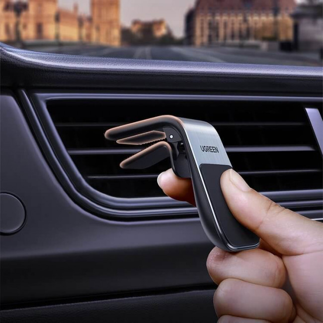 Ugreen Magnetic Car Phone Holder Μαγνητική Βάση Αυτοκινήτου Αεραγωγού - Silver - LP290