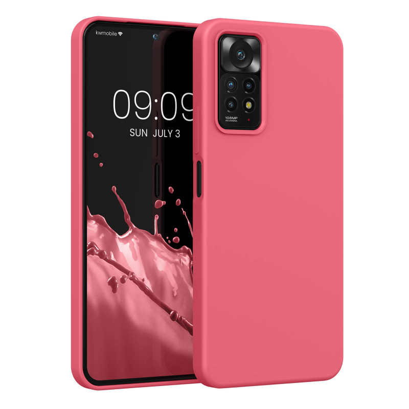 KW Xiaomi Redmi Note 11 Pro / Note 11 Pro 5G Θήκη Σιλικόνης Rubberized TPU - Neon Coral - 57373.103