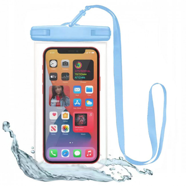 Tech-Protect Universal Αδιάβροχη Θήκη για Smartphones 6.9'' - Clear / Blue