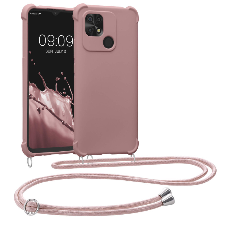 KW Xiaomi Redmi 10C Θήκη Σιλικόνης TPU με Λουράκι - Mother of Pearl - 59233.154