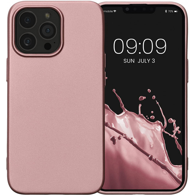 KW iPhone 13 Pro Θήκη Σιλικόνης TPU - Metallic Rose Gold - 57516.31