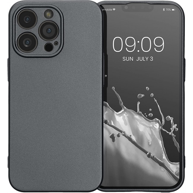 KW iPhone 13 Pro Θήκη Σιλικόνης TPU - Metallic Grey - 57516.232