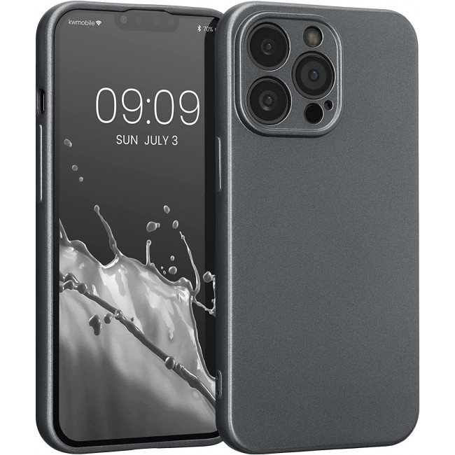 KW iPhone 13 Pro Θήκη Σιλικόνης TPU - Metallic Grey - 57516.232