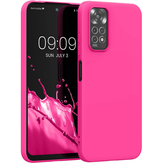 KW Xiaomi Redmi Note 11 / Redmi Note 11S Θήκη Σιλικόνης TPU - Neon Pink - 57368.77