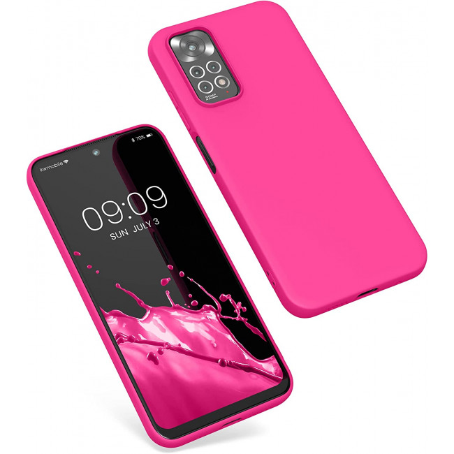 KW Xiaomi Redmi Note 11 / Redmi Note 11S Θήκη Σιλικόνης TPU - Neon Pink - 57368.77