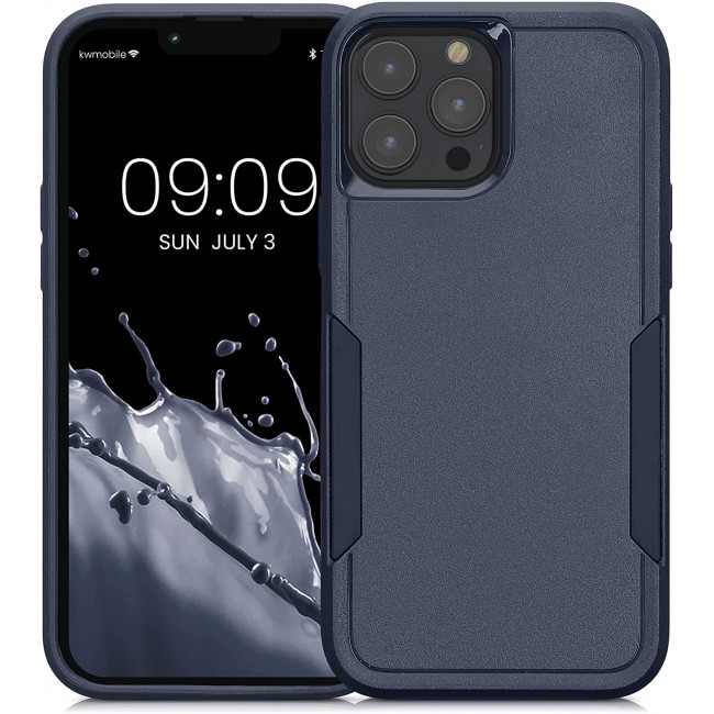 KW iPhone 13 Pro Max Shockproof Hybrid Σκληρή Θήκη με Πλαίσιο Σιλικόνης TPU - Dark Blue - 59200.17