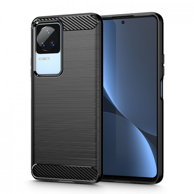 Tech-Protect Xiaomi Poco F4 5G Θήκη Rugged Carbon TPU - Black