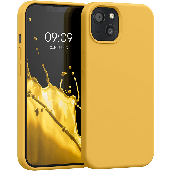 KW iPhone 13 Θήκη Σιλικόνης Rubberized TPU - Mango - 55878.191