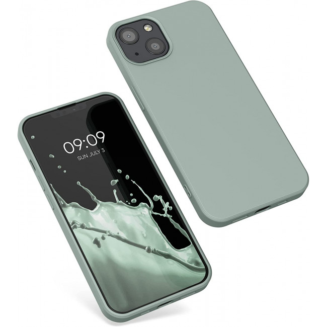 KW iPhone 13 Θήκη Σιλικόνης Rubberized TPU - Grey Green - 55948.172